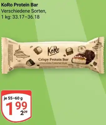 Globus KoRo Protein Bar Angebot