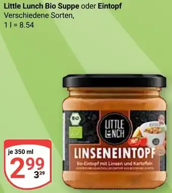 Globus Little Lunch Bio Suppe oder Eintopf Angebot