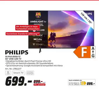MediaMarkt Philips 55 pus 8550/12 55 uhd-led tv Angebot