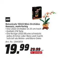 MediaMarkt Lego botanicals 10343 mini-orchidee bausatz, mehrfarbig Angebot
