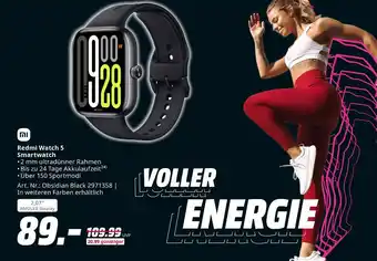 MediaMarkt Xiaomi redmi watch 5 smartwatch Angebot