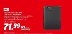 MediaMarkt Wd elements portable 2 tb externe 2,5“ festplatte Angebot