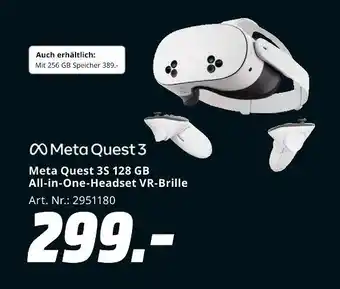 MediaMarkt Meta quest 3s all-in-one-headset vr-brille Angebot