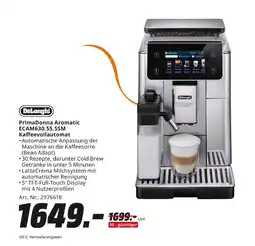 MediaMarkt Delonghi primadonna aromatic ecam630.55.ssm kaffeevollautomat Angebot