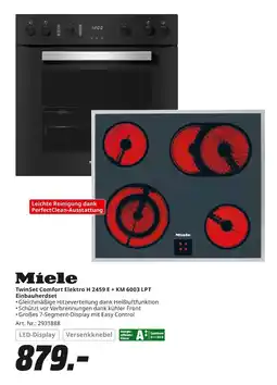 MediaMarkt Miele twinset comfort elektro h 2459 e + km 6003 lpt einbauherdset Angebot