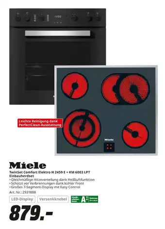 MediaMarkt Miele twinset comfort elektro h 2459 e + km 6003 lpt einbauherdset Angebot