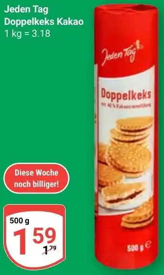 Globus Jeden Tag Doppelkeks Kakao Angebot