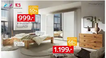 XXXLutz Moderano nachtschrank, balkenbett, schwebetürenschrank 3-türig oder kommode Angebot