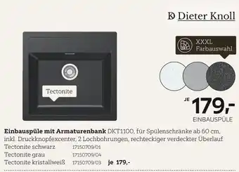 XXXLutz Dieter knoll einbauspüle mit armaturenbank Angebot