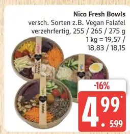 Marktkauf Nico fresh bowls versch. sorten Angebot