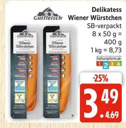 Marktkauf Gutfleisch delikatess wiener würstchen Angebot