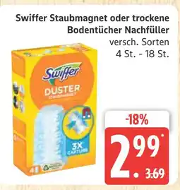 Marktkauf Swiffer staubmagnet oder trockene bodentücher nachfüller Angebot