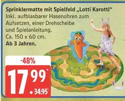 Marktkauf Sprinklermatte mit spielfeld „lotti karotti“ Angebot