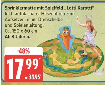 Marktkauf Sprinklermatte mit spielfeld „lotti karotti“ Angebot