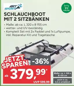 Marktkauf Arta sport schlauchboot mit 2 sitzbänken Angebot
