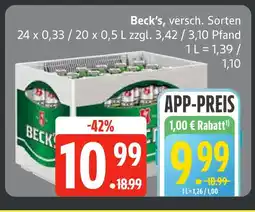 Edeka Beck's versch. sorten Angebot