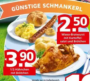 Segmüller Wiesn-bratwurst oder 1/2 hähnchen Angebot