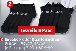 PENNY Puma Sneaker- oder Quartersocken Angebot