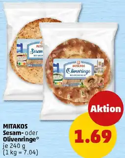 PENNY MITAKOS Sesam- oder Olivenringe Angebot