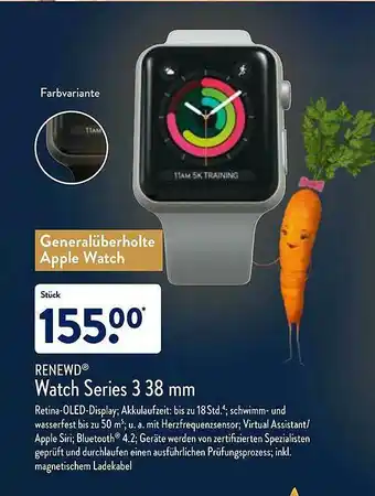 Aldi Nord Renewd Watch Series 3 38mm Angebot