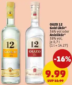 PENNY OUZO 12 Gold Likör oder Anislikör Angebot