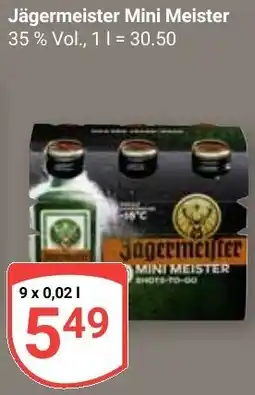 Globus Jägermeister Mini Meister Angebot