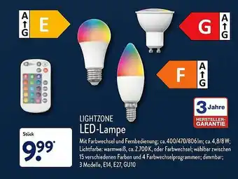 Aldi Nord Lightzone Led-lampe Angebot