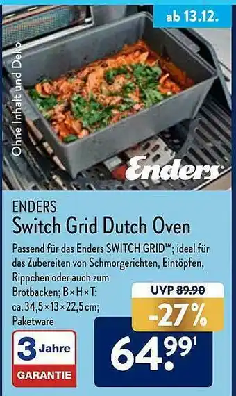 Aldi Nord Enders Switch Grid Dutch Oven Angebot