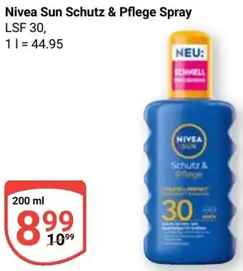 Globus Nivea Sun Schutz & Pflege Spray Angebot