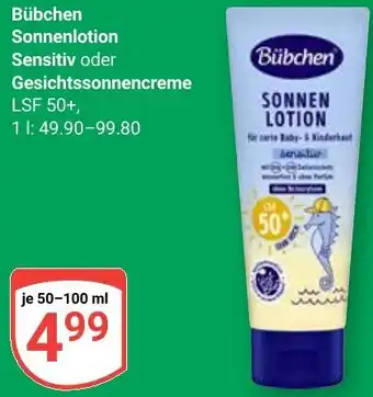 Globus Bübchen Sonnenlotion Sensitiv oder Gesichtssonnencreme Angebot