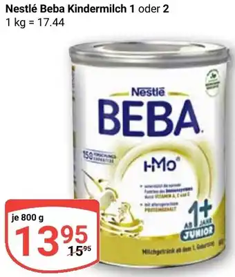 Globus Nestlé Beba Kindermilch 1 oder 2 Angebot