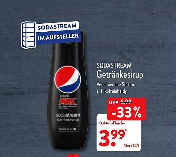 Sodastream Getränkesirup Angebot bei Aldi Nord