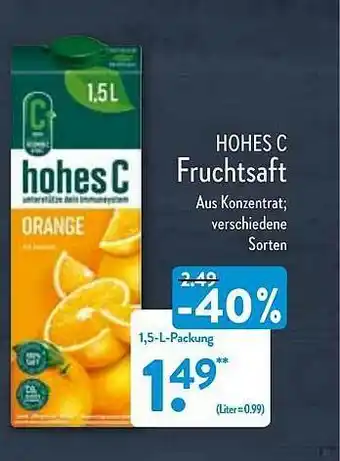 Aldi Nord Hohes C Fruchtsaft Angebot