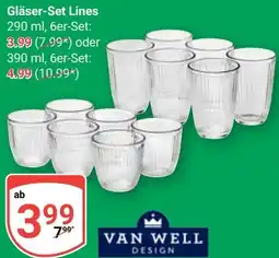 Globus VAN WELL Gläser-Set Lines Angebot