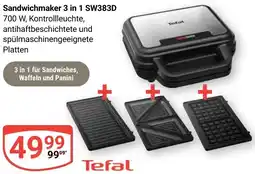 Globus Tefal Sandwichmaker 3 in 1 SW383D Angebot