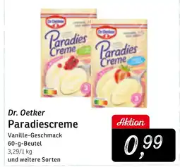 KONSUM Dr. Oetker Paradiescreme Angebot