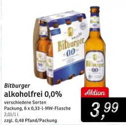 KONSUM Bitburger alkoholfrei 0,0% Angebot