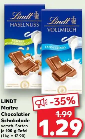 Kaufland LINDT Maître Chocolatier Schokolade Angebot