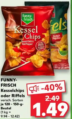 Kaufland FUNNY- FRISCH Kesselchips oder Riffels Angebot
