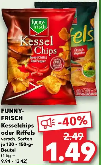 Kaufland FUNNY- FRISCH Kesselchips oder Riffels Angebot