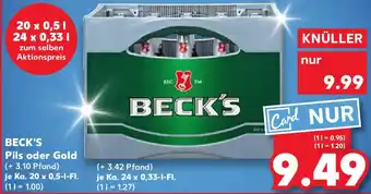 Kaufland BECK'S Pils oder Gold Angebot