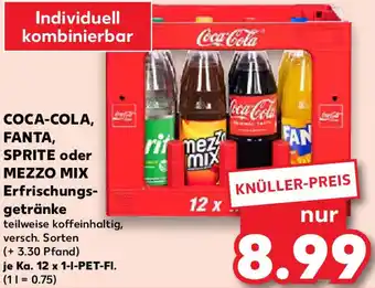 Kaufland COCA-COLA, FANTA, SPRITE oder MEZZO MIX Erfrischungs- getränke Angebot