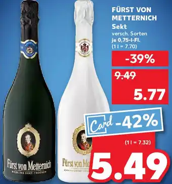 Kaufland FÜRST VON METTERNICH Sekt Angebot