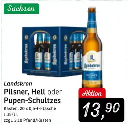 KONSUM Landskron Pilsner, Hell oder Pupen-Schultzes Angebot