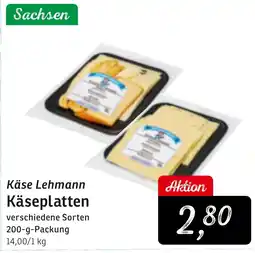 KONSUM Käse Lehmann Käseplatten Angebot
