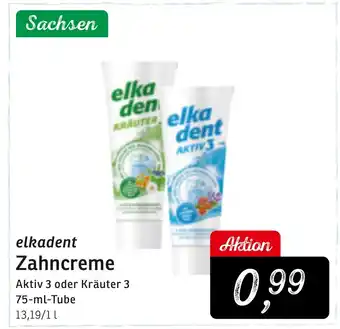 KONSUM elkadent Zahncreme Angebot