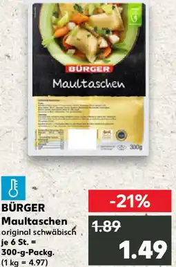 Kaufland BÜRGER Maultaschen Angebot