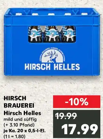Kaufland HIRSCH BRAUEREI Hirsch Helles Angebot