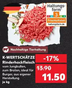 Kaufland K-WERTSCHÄTZE Rinderhackfleisch Angebot