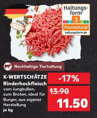 Kaufland K-WERTSCHÄTZE Rinderhackfleisch Angebot